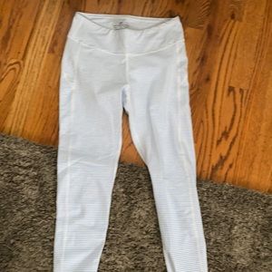 Light blue striped leggings